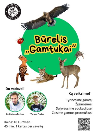 Skelbimas būrelis gamtukai be registracijos
